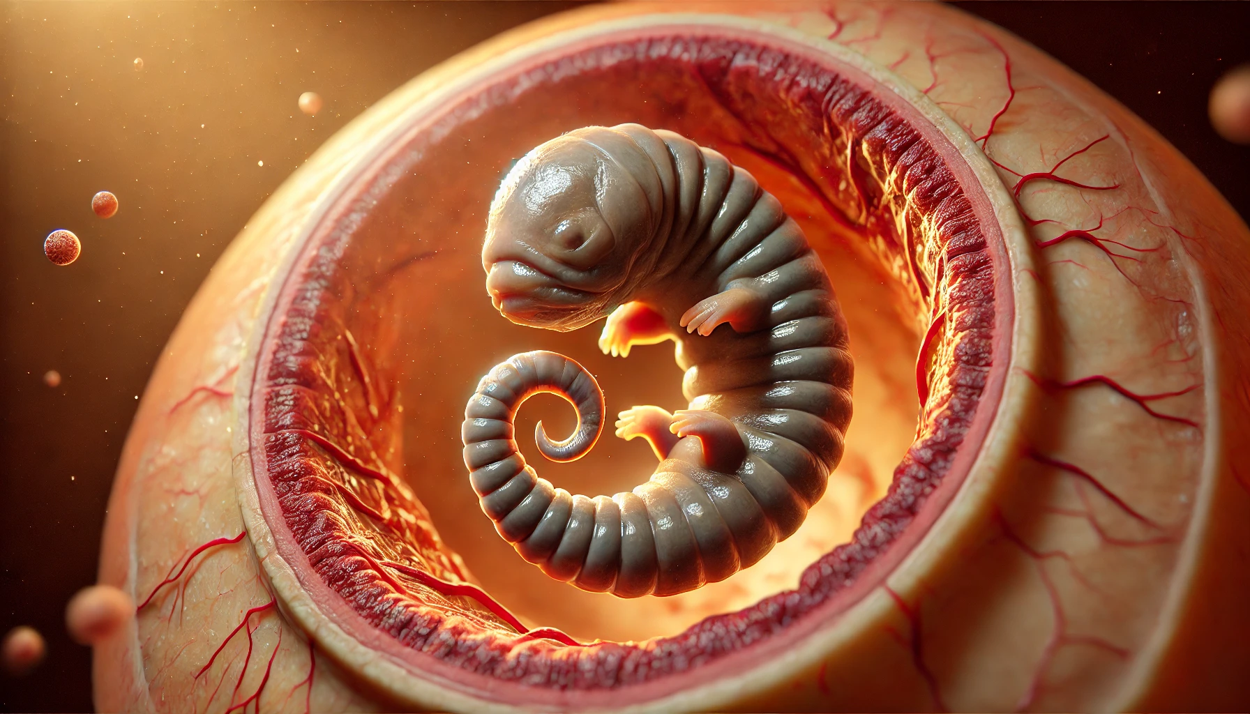 leech-like structure in the embryo